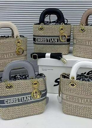 Женская сумка dior lady, сумка диор, сумка christian dior lady текстильная, кросс боди, брендовая сумка