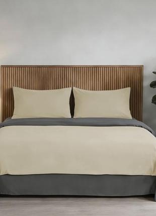 Soho комплект постельного белья полуторный 150*200 beige/dark gray полиэстер