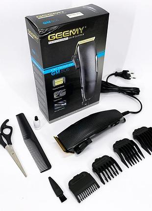 Машинка для стрижки волосся gemei gm-806 з насадками, машинка для стрижки головы окантовочная