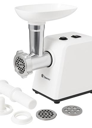 М'ясорубка електрична domotec r3391 2000вт, потужна компактна м'ясорубка для дому 3 в 1