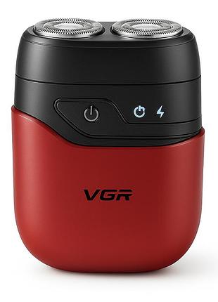 Электробритва vgr v-345. цвет: красный