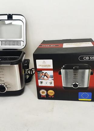 Фритюрниця для дому на 1.5л crownberg cb-5542 1200вт