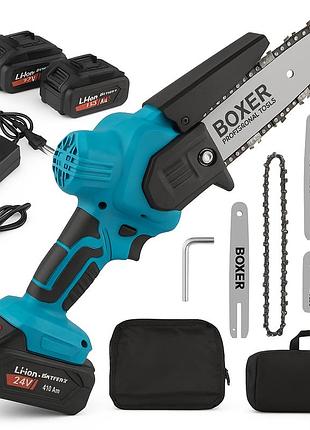 Ланцюгова акумуляторна пила 150 мм boxer bx-3301 пила ланцюгова акумуляторна