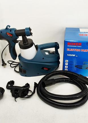Краскопульт електричний для стін 1650 вт boxer bx-771 електричний фарборозпилювач