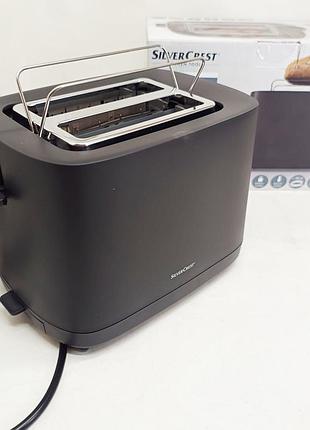 Тостер silver crest stk 870 c3 870вт автоматический подъем, 6 уровней обжарки, электронный контроль