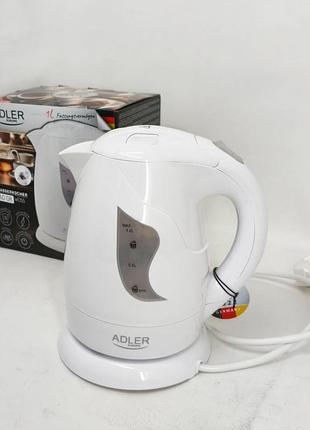 Электрочайник adler ad 08 1.0л white