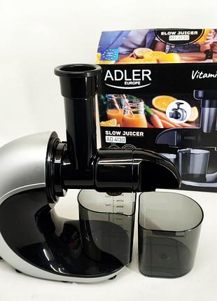 Соковитискач шнековий для цитрусових фруктів та овочів adler ad 4130 домашній електричний на 150вт