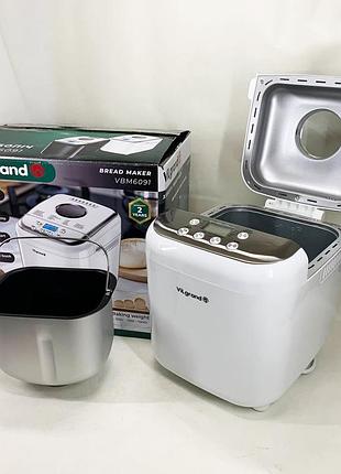 Хлебопечка vilgrand vbm6091. цвет: белый
