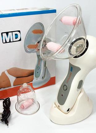 Масажер вакуумний антицелюлітний celluless md new вакуумно-роликовий ефективний масажер целюлес