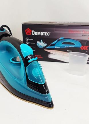 Утюг беспроводной с зарядной базой и вертикальным отпариванием domotec ms-1210в 2400вт