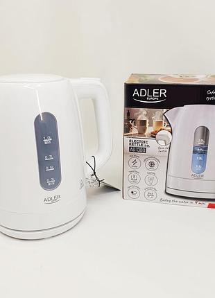 Электрочайник adler ad 1л 2200вт white