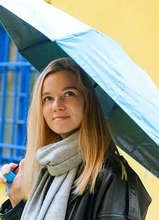 Компактный зонтик в капсуле-футляре голубой, маленький зонт в капсуле. цвет: голубой