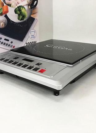 Плитка индукционная suntera icd-1012 2000вт, индукционная плита мини, электроплита инфракрасная