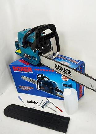 Бензопила boxer bx-102 5,9 квт з двома напрямними і ланцюгами