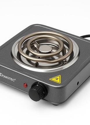 Електроплита domotec ms-5531, електроплита настільна одноконфоркова, електроплита для дачі. колір: сірий