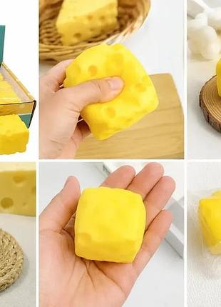 Игрушка-антистресс сыр squeeze cheese ароматный сквиш для детей и взрослых
