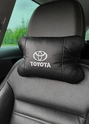 Подушки на подголовник toyota 2шт, набор подушек в авто тойота, автомобильная подушка тойота