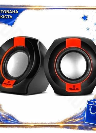 Dm колонки 2.0 real-el спецификация 2.2 s-50 black/red usb акустическая система для ноутбука мобильных spe|lz