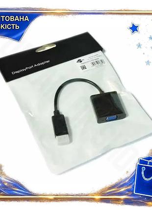 Dm перехідник displayport на специфікація 2.2 vga atcom чорний 10 см адаптер для підключення моніторів spe|lz