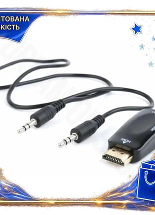 Dm перехідник hdmi m специфікація 2.2 - vga f cablexpert чорний 3,5 мм для звуку адаптер для монітора spe|lz