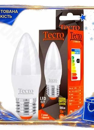 Dm светодиодная лампа e27 спецификация 2.2 6w 3000k c37 tecro матовая теплая осветительная лампа для д spe|lz