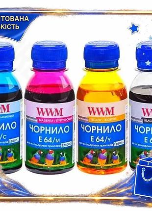 Dm комплект чорнил wwm специфікація 2.2 для epson 4 шт 100 мл водорозчинні чорнила для принтера заправ spe|lz