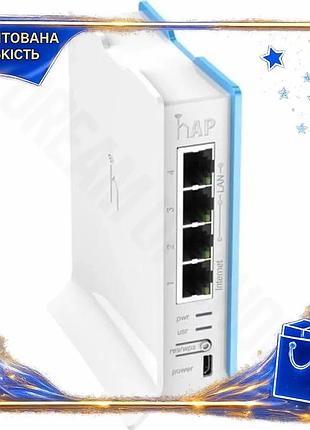 Dm роутер mikrotik hap специфікація 2.2 lite tc 4 lan 10/100mb бездротовий маршрутизатор wi-fi 4 для д spe|lz