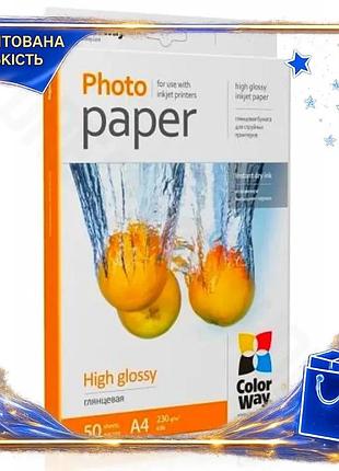 Dm фотобумага colorway глянцевая спецификация 2.2 a4 230 г/м2 50 л для печати фотографий и изображений spe|lz