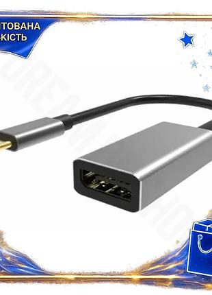 Dm перехідник type-c до специфікація 2.2 displayport viewcon чорний 15 см 4k адаптер для підключення м spe|lz