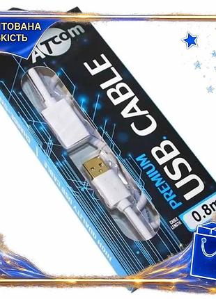 Dm кабель usb 2.0 специфікація 2.2 am - usb af 0.8 м білий atcom premium подовжувач для комп'ютера з p spe|lz