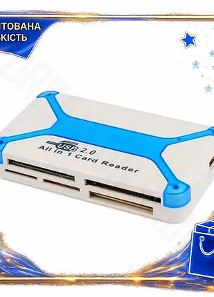 Dm кардридер usb atcom специфікація 2.2 td2070 білий синій для карт microsd sd cf m2 xd універсальний spe|lz