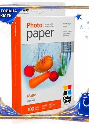 Dm фотопапір colorway матовий специфікація 2.2 a6 190 г/м2 100 арк для друку фотографій та портфоліо spe|lz