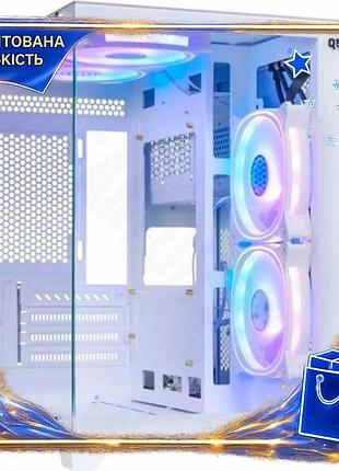 Dm корпус qube reef спецификация 2.2 argb white midtower для microatx mini-itx с подсветкой argb стекл spe|lz