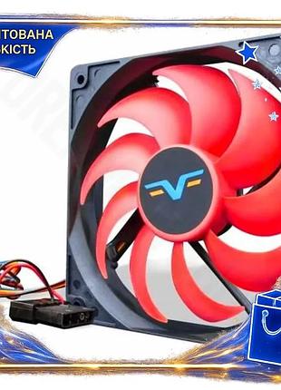 Dm вентилятор 120 мм специфікація 2.2 frime black red для корпусу активне охолодження 4pin тихий до 30 spe|lz