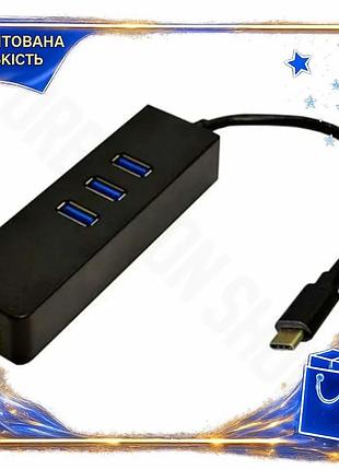 Dm хаб usb dynamode специфікація 2.2 type-c 3.1 4 в 1 чорний адаптер з 3 портами usb 3.0 та rj45 для н spe|lz