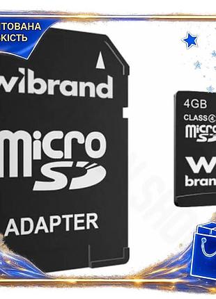 Dm карта пам'яті microsdhc специфікація 2.2 4гб wibrand class 4 для фото та відео зберігання даних 4gb spe|lz
