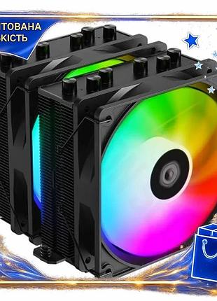 Dm кулер для процесора специфікація 2.2 id-cooling 2x120 мм активне охолодження до 250 вт argb для int spe|lz