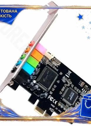Dm звукова карта pci-e специфікація 2.2 1x 32-bit 6-канальна без додаткового живлення для пк аудіокарт spe|lz