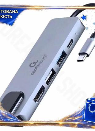 Dm хаб usb cablexpert спецификация 2.2 5 в 1 серый type-c 3.2 для ноутбука hdmi 4k адаптер для подключ spe|lz
