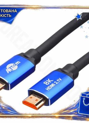 Dm кабель hdmi atcom специфікація 2.2 1 м чорний v2.1 для підключення телевізора та комп'ютера 8k 60 г spe|lz