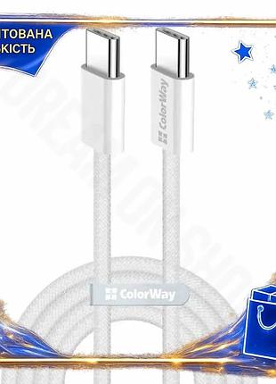 Dm кабель type-c type-c спецификация 2.2 1 м colorway серый для зарядки и синхронизации 60 вт 3a плете spe|lz