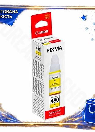 Dm чорнило canon gi-490 специфікація 2.2 жовте водорозчинне 70 мл для принтера друк кольоровий картрид spe|lz