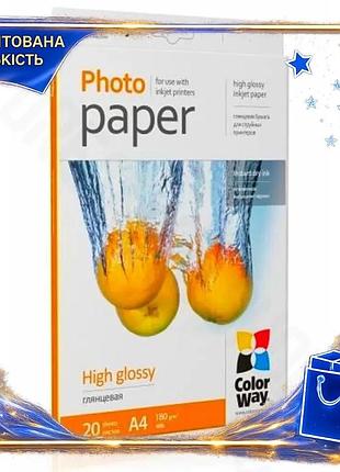 Dm фотобумага colorway глянцевая спецификация 2.2 a4 180 г/м2 20 л для фотопечати и творчества печатна spe|lz
