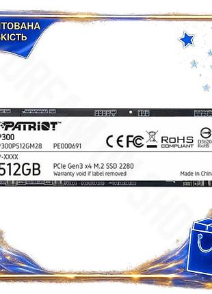 Dm твердотельный накопитель ssd спецификация 2.2 patriot p300 512 гб m.2 pcie 3.0 x4 nvme для пк и ноу spe|lz