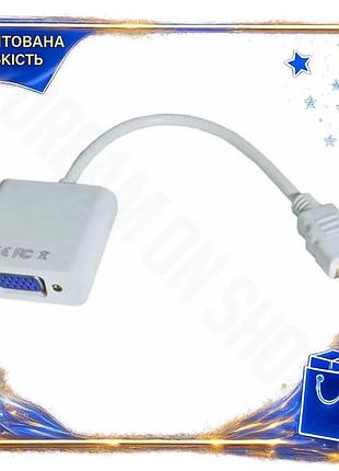 Dm перехідник hdmi vga специфікація 2.2 stlab білий 15 см для ноутбука проектора адаптер для звуку spe|lz