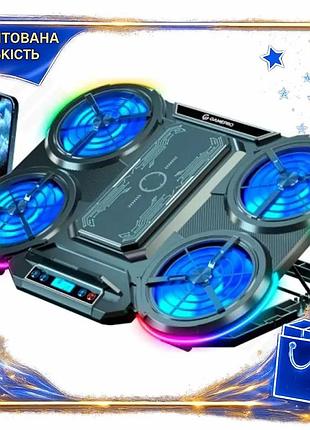 Dm підставка для ноутбука специфікація 2.2 gamepro до 18" з rgb підсвічуванням охолодженням вентилятор spe|lz