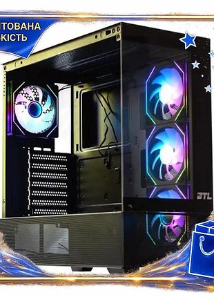 Dm корпус gtl gaming специфікація 2.2 universe black midi tower для пк з argb вентиляторами та загарто spe|lz