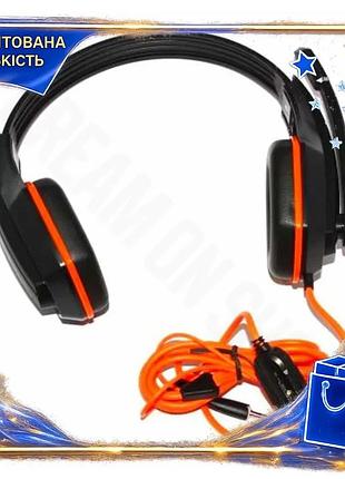 Dm навушники gemix w-330 специфікація 2.2 gaming накладні чорні оранжеві для геймерів з мікрофоном 3,5 spe|lz