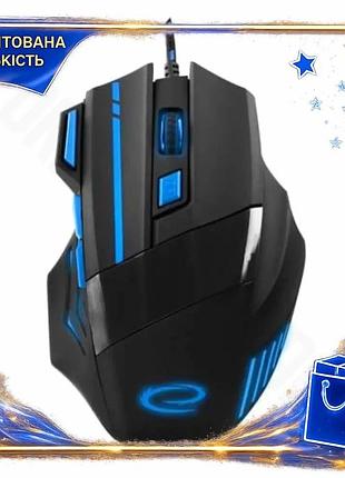 Dm миша esperanza оптична специфікація 2.2 black/blue usb геймерська 2400 dpi ергономічна 7 кнопок з п spe|lz