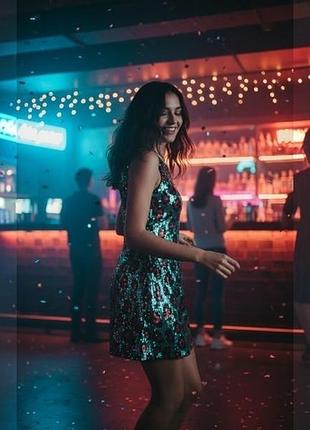 Платье с пайетками от guess.